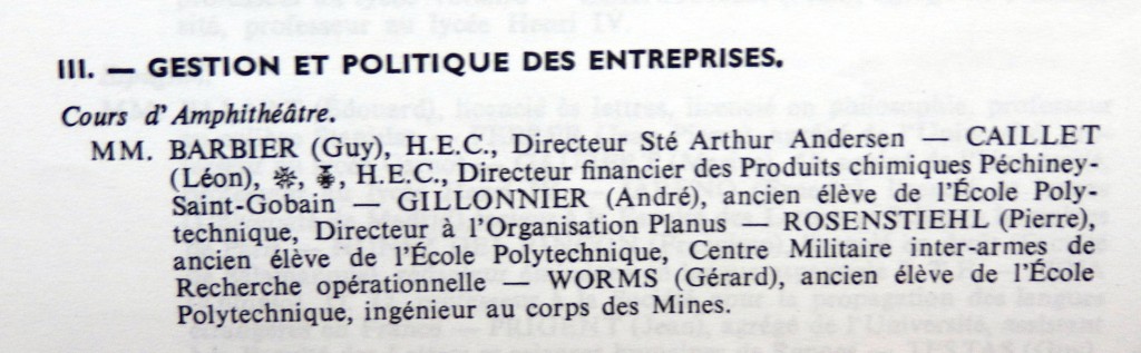 GESTION ORGANISATION 1964 1965