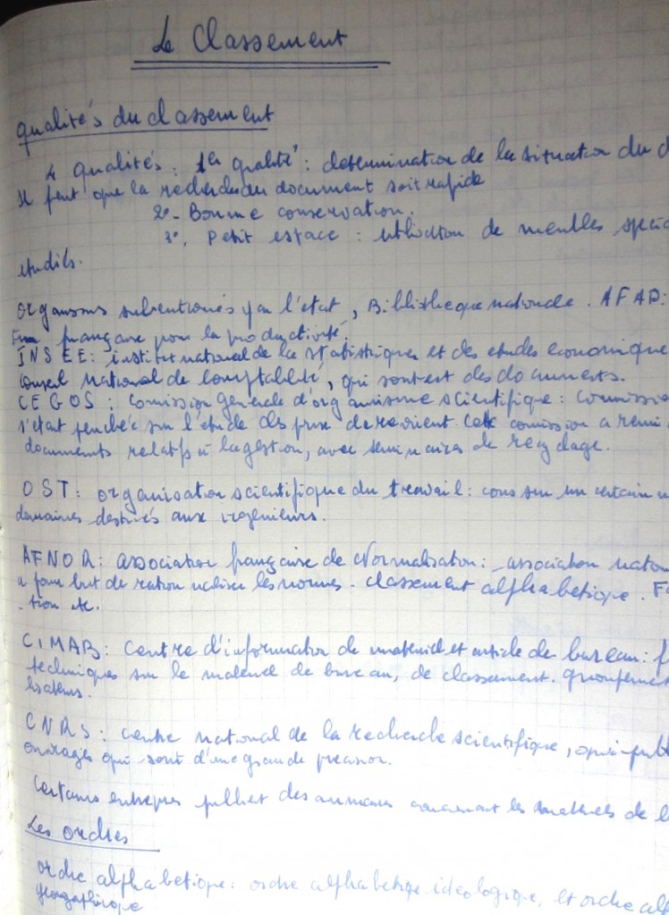 CAILLET NOTES